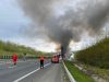 Incendiu pe A1. Un autocamion s-a făcut scrum