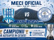 Deva. Stadionul Cetate. Campionii Ligii a IV-a primesc laurii victoriei