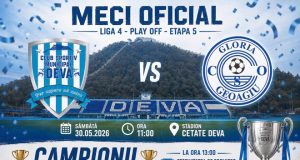Deva. Stadionul Cetate. Campionii Ligii a IV-a primesc laurii victoriei